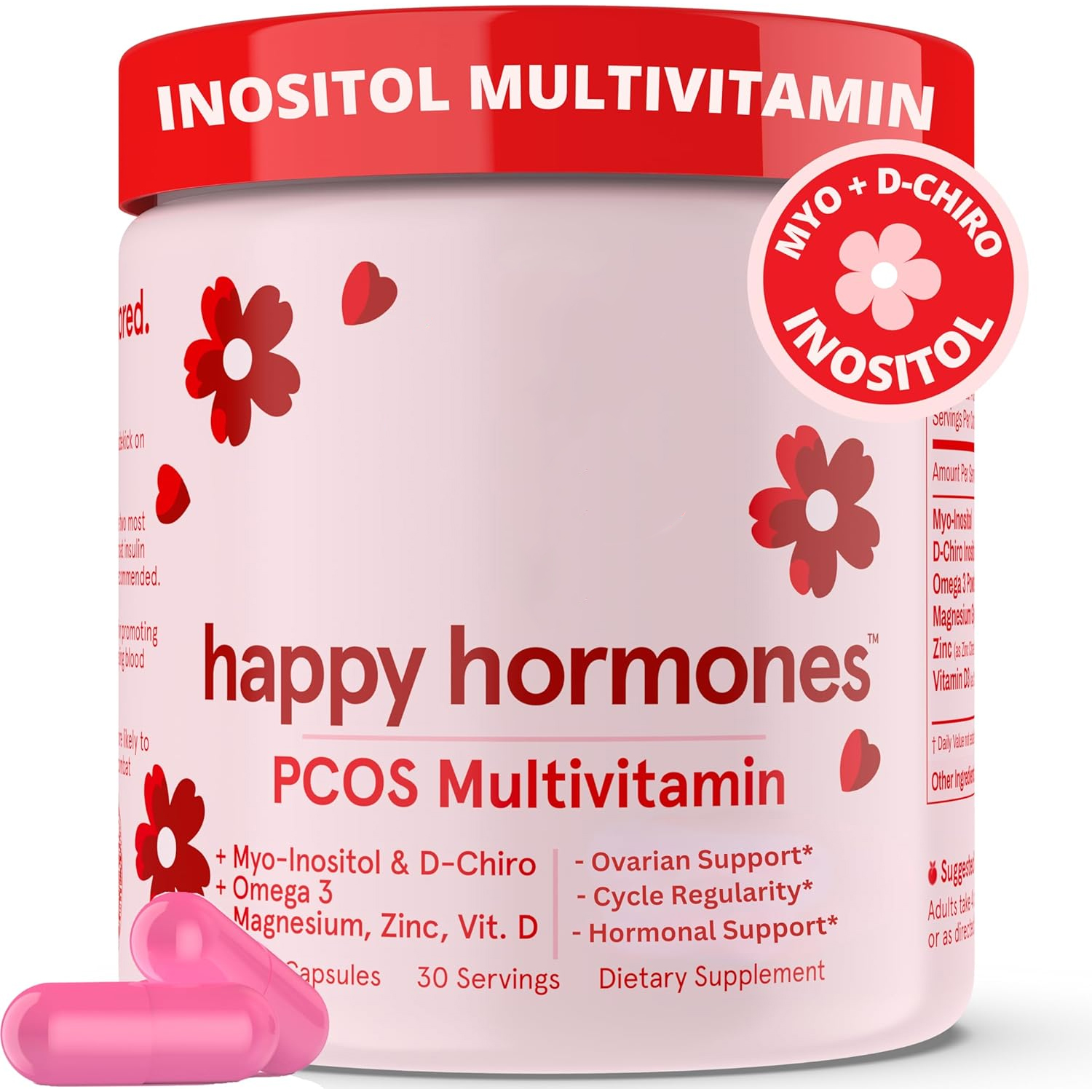 Provitalize Happy Hormones for Women, PCOS Multivitamin, MyoInositol