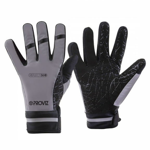 Proviz Reflect360 Waterproof Cycling Gloves Black/Grey LG Unisex Full Finger