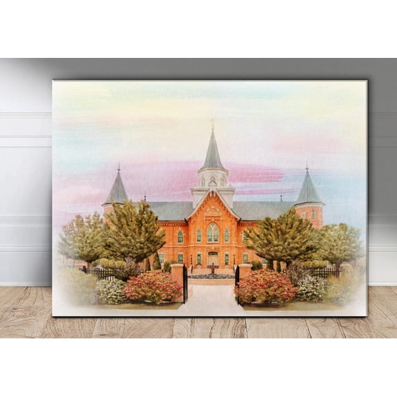 Provo City Center Temple Print, Wall Art, Unframed Paper Poster 8x10in