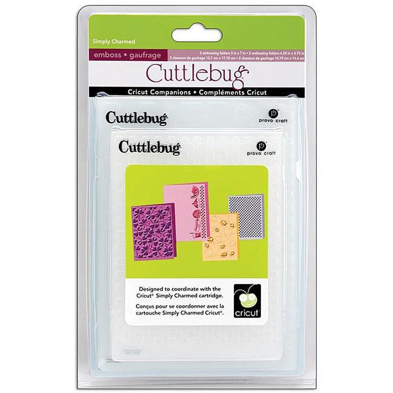 Provo Craft Cuttlebug Cricut Companion Embossing Folder Simply Charmed