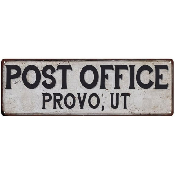 Provo, Ut Post Office Sign Vintage 6x18 206180011230