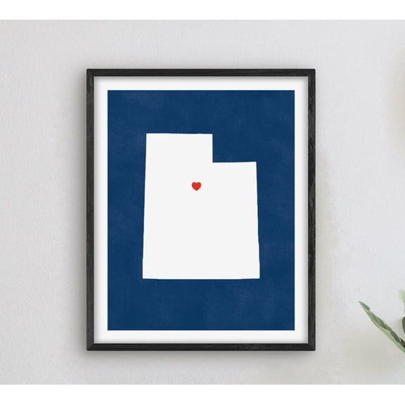 Provo Utah University Wall Art, College Themed Alumni Map, Travel Inspired Home And Office Decor
