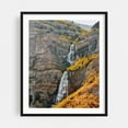 thumbnail image 1 of Provo Waterfall - Provo Utah Photography Waterfall Autumn Nature Landscape Mountain Scenic Wilderness Black Framed Wall Art Print 9 x 12 inches, 1 of 4