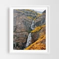thumbnail image 1 of Provo Waterfall - Provo Utah Photography Waterfall Autumn Nature Landscape Mountain Scenic Wilderness White Framed Wall Art Print 11 x 14 inches, 1 of 3