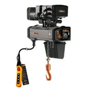 Prowinch 1/4 Ton Electric Chain Hoist with Power Trolley, Featuring Two-Speed Operation, Dual Voltage Options 208240V, Three-Phase 3  60Hz, 13ft G100 Nickel Chain, Heavy Duty
