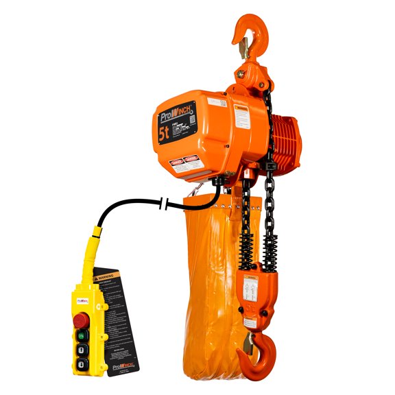 Prowinch PWR5 5 Ton Electric Chain & Hook Hoist, 30 Ft