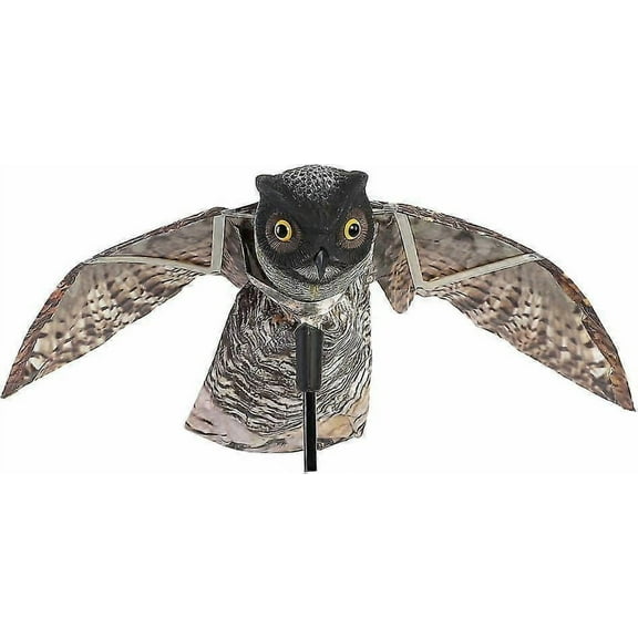 Prowler Owl With Moving Wing Lifelike Design Hunting Flight Pose Effective Bird Deterrent For Open Outdoor Areas
