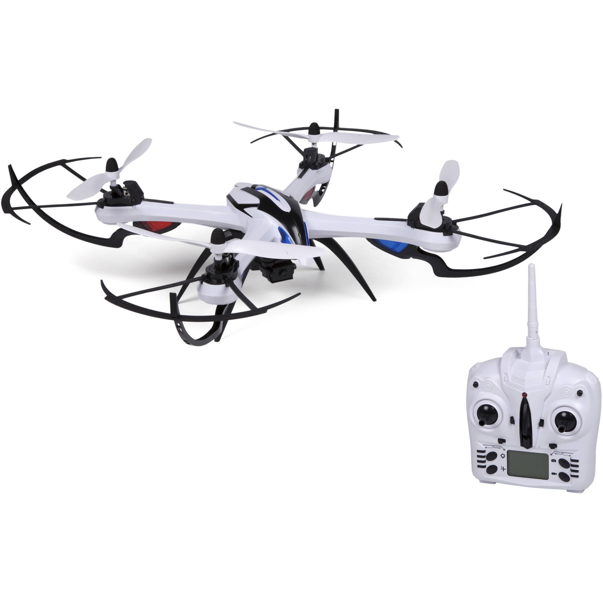 forsendelse tempereret Udvidelse Prowler Spy Drone Video Camera and Photo 2.4GHz R/C Quadcopter - Walmart.com