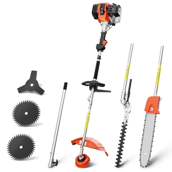 Prowoo 52cc Gas Powered Weed Eater String Trimmer, 6 in 1 Gas Weed Wacker, Powerful 2 Stroke Yard Tool,Quick Start Grass Cutter for Home Garden Lawn Trimming (6 in 1)
