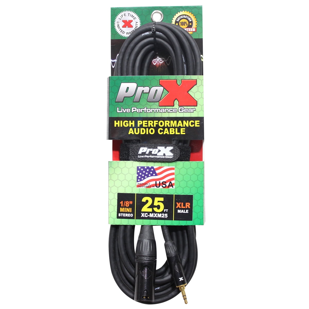 Prox 3.5Mm Trs To Xlr-M Balanced High Performance Audio Cable, 25Ft