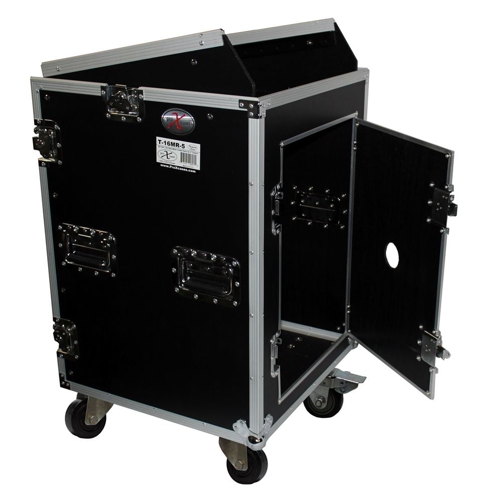 Prox Mixer Combo Amp Rack Case 16U Vertical Front Load 10U Top Slant ...