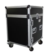 Prox T-12Mrss Mixer Combo Amp Rack 12U Vertical Front Load 10U Top Slant with Casters