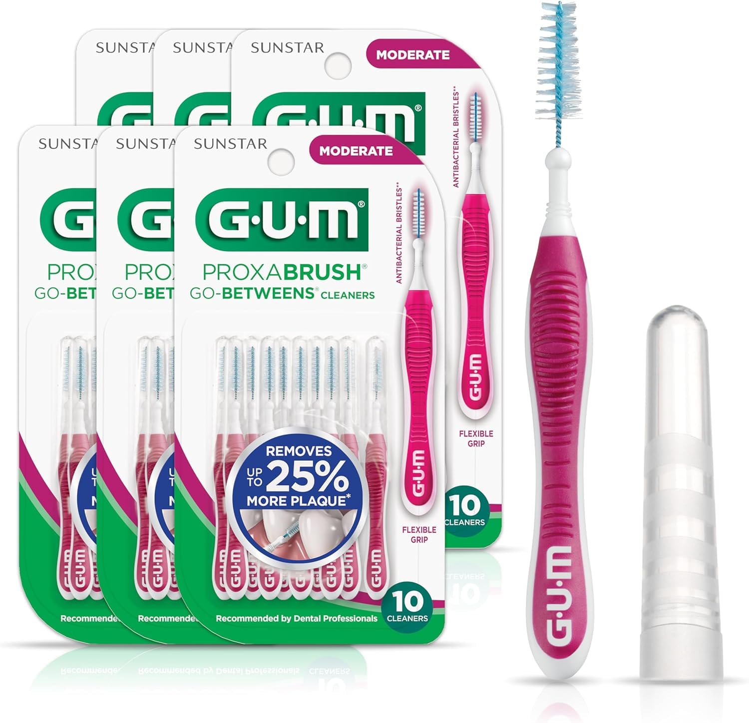 Proxabrush GoBetweens Moderate, Interdental Brushes Between Teeth