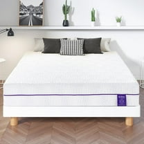 8 Inch Queen Lavender Soft & Firm Dual Sides Flippable Mattress, Gel Infused Memory Foam Mattress,Bamboo Charcoal, Two Firmness