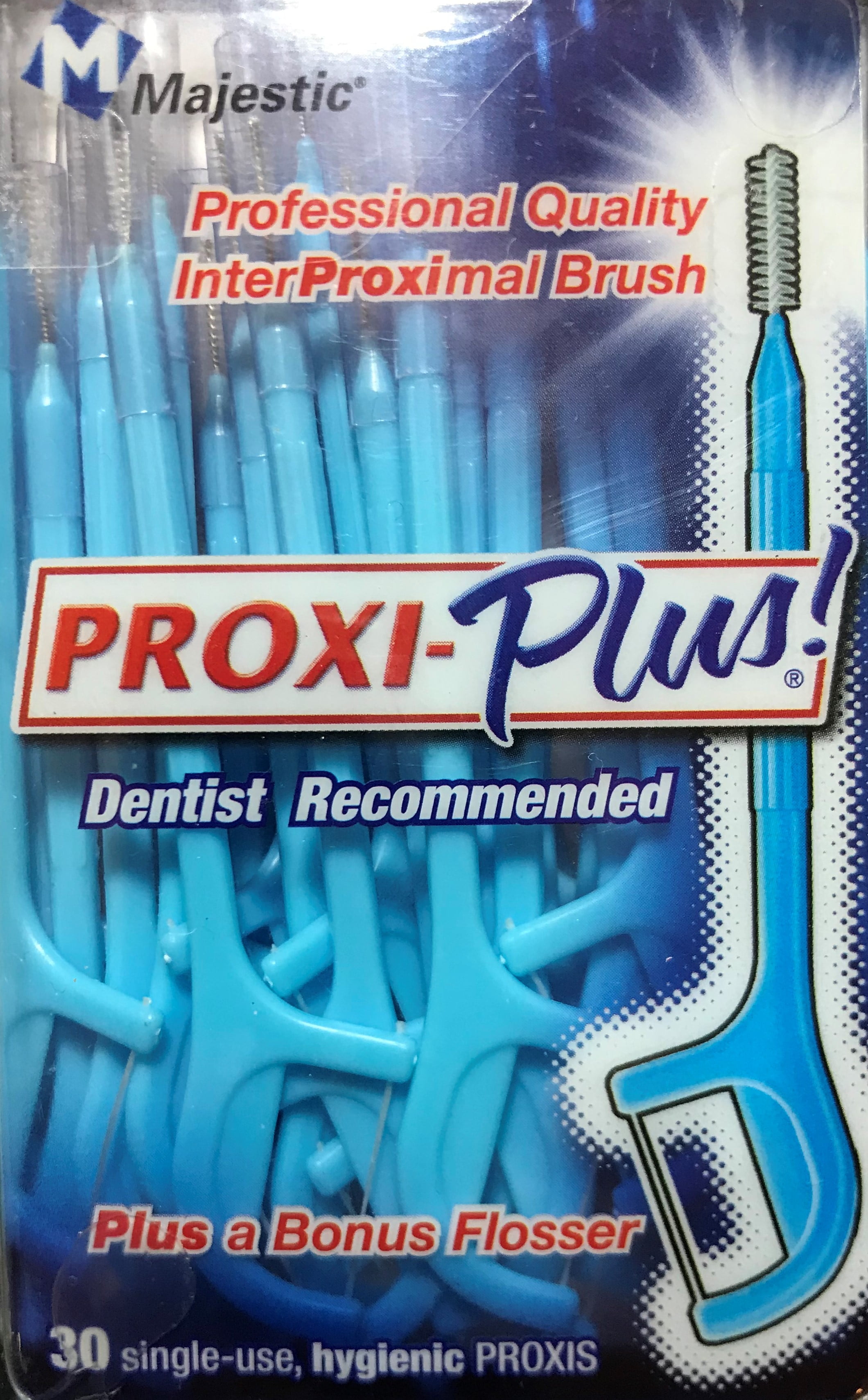 Proxi-Plus Interproximal Brushes + Flosser - 30 Count - PACK OF 6