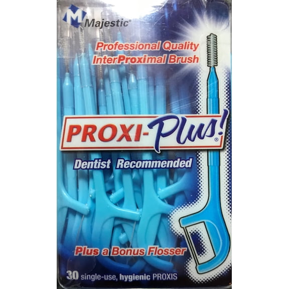 Proxi-Plus Interproximal Brushes + Flosser - 30 Count, Pack of 2