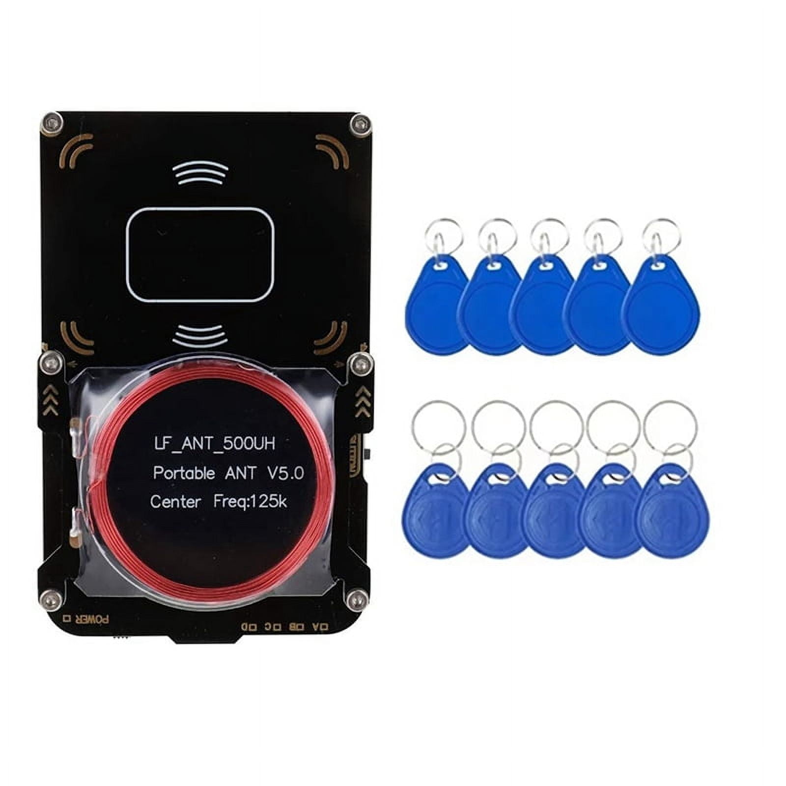 Proxmark3 RFID Card Reader+5XT5577/CUID Keychain IC/ID Key Writer RFID Duplicator NFC 5.0 Smart Chip Copier Programmer,1 x RFID Card Reader Kit,Black
