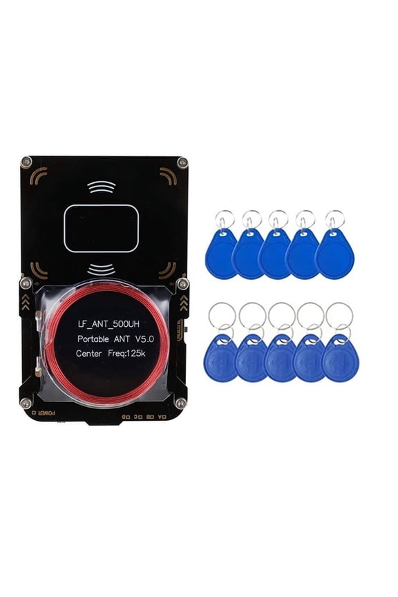 Proxmark3 RFID Card Reader+5XT5577/CUID Keychain IC/ID Key Writer RFID Duplicator NFC 5.0 Smart Chip Copier Programmer,1 x RFID Card Reader Kit,Black