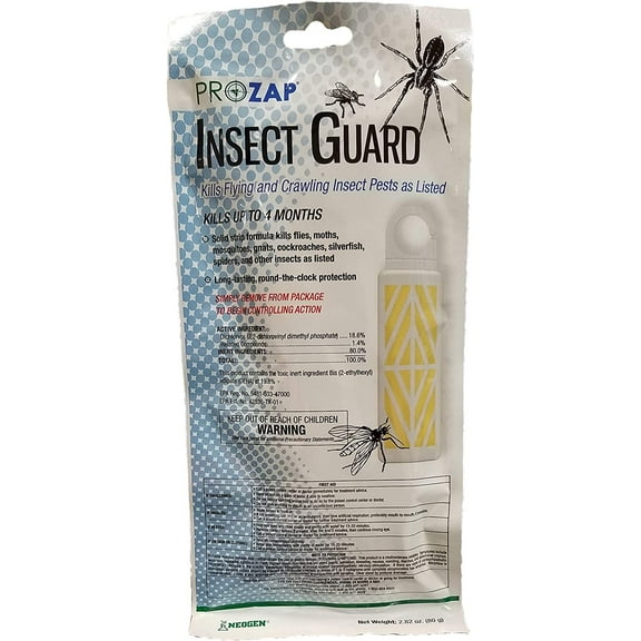 Prozap Insect Guard Pest Strip 5019510 - 4 Month Indoor Protection Insectstrip - 2.82 oz