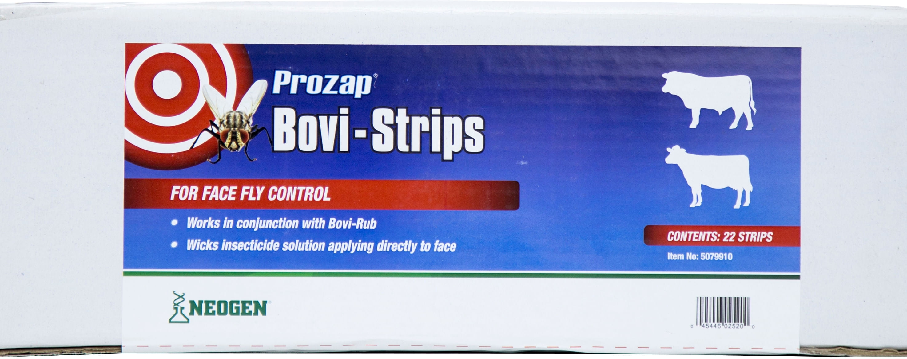 Prozap 5079910 Bovi-Strips for Face Fly Control, 22-Count