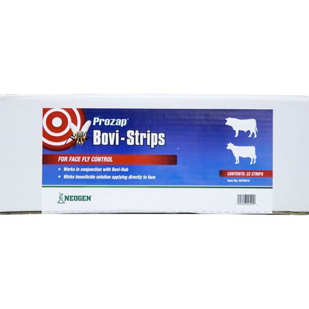 Prozap 5079910 Bovi-Strips for Face Fly Control, 22-Count