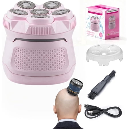 Prozing Head Shaver for Women, IPX7 Waterproof Wet Dry Cordless Razor with Magnetic Detachable Head Travel Lock Pink