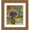 thumbnail image 1 of Prudence Heward 2x Matted 20x24 Gold Ornate Framed Art Print 'Vase of Flowers I', 1 of 2