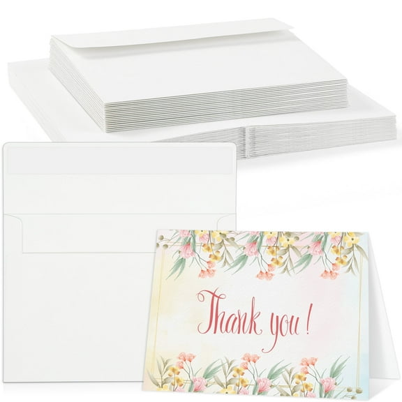 20 Sets Watercolor Cards with Envelopes, 140 lb/300 GSM Watercolor Paper, 4x6 Inch Foldable Blank Cards and Envelopes for Greeting Card, Wedding Invitations, Thank You Card