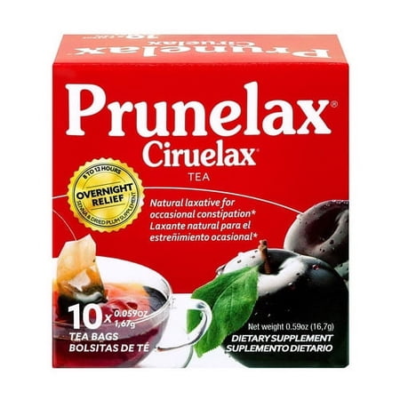 Prunelax Ciruelax Natural Laxative Regular Tea Bags, 10 Ea , 2 Pack