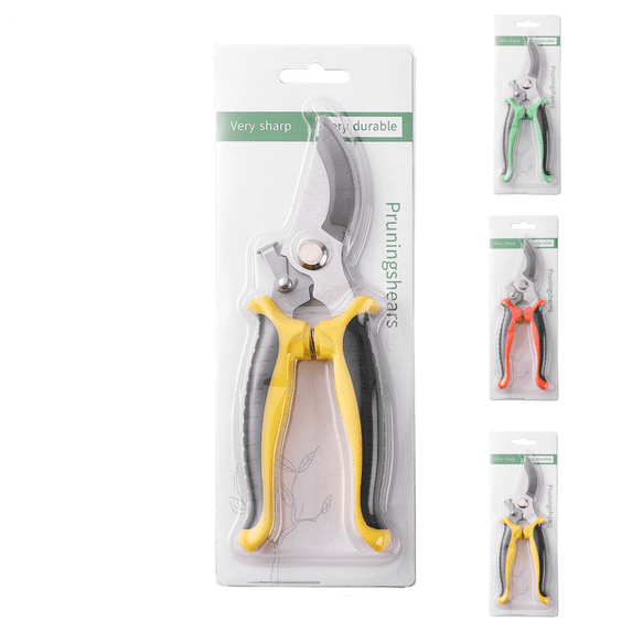 Pruner Garden Scissors Professional Sharp Bypass Pruning Shears Tree Trimmers Hand Clippers For Garden Beak Scissors Yellow