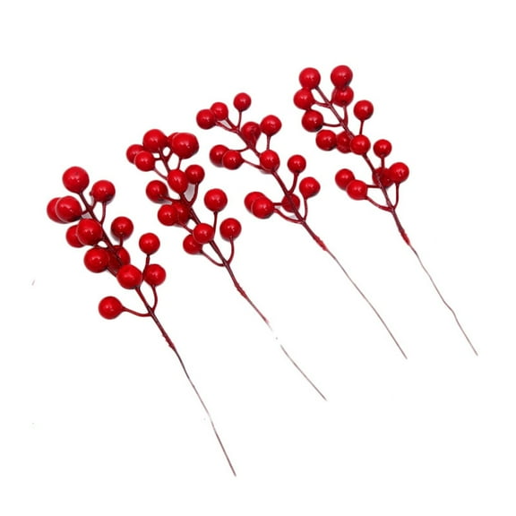 Pruning Fruit DecorationPack Red Berry Red Berry 8.66 Inch Red Berries For Christmas Tree Decorations Diy Crafts Wedding