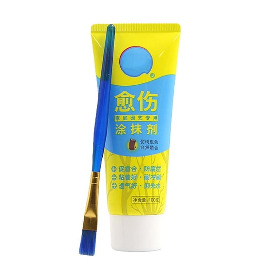 Pruning Sealant Paste for Tree Bonsai Grafting Cut Wound Dressing with Brush White 100g