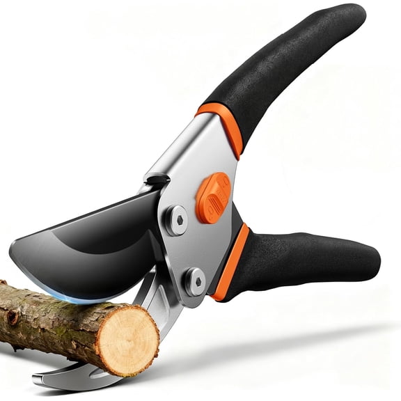 Pruning Shears, 8.5 Professional Garden Pruner with Jam-Proof Spring & Ever-Sharp SK5 Blade, Ergonomic Bypass Clippers for Rose, Tree Trimming, Heavy Duty Bonsai Scissor for Weak Hand