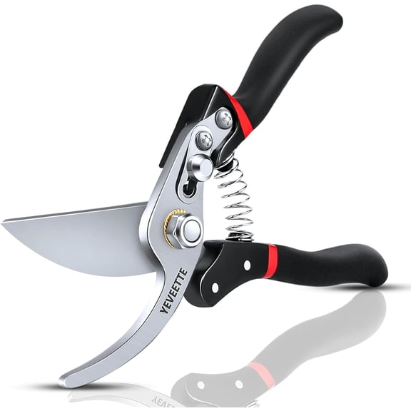 Pruning Shears, 8.5" Professional Garden Shears, SK5 Steel Hedge Clippers, Garden Clippers Handheld, Heavy Duty Garden Scissors Tools, Pruning Shears for Gardening Yard Roadside