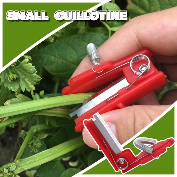 Garden Snips, Plant Pruning Shears, Stainless Steel Cutting Edge, Plastic Body, Handheld Grip, 4 in Overall, Red, Garden Maintenance, 1 Pc