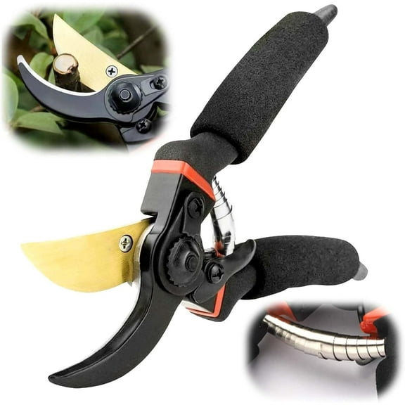 Pruning Shears for Gardening, 2025 New Garden Shears Gardening Shears Hand Pruners Garden Scissors Heavy Duty Tool, Professional Garden Clippers with Soft Cushion Grip Handle (Color A)