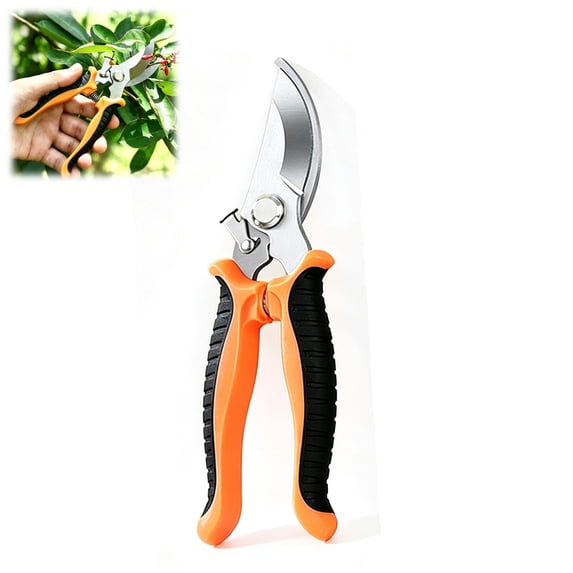 Pruning Shears for Gardening Hand Garden Shears Heavy Duty Garden Clippers Hedge Plant Cutting Scissors Bypass Pruner Secateurs for Tree Trimming Fruits Picking