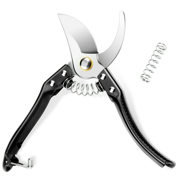 Pruning Shears, HEMOPLT Garden Pruning Shears,  8" Sharp Bypass Garden Shears,  Stainless Steel Garden Scissors for Gardening, Arboriculture & Plant Nurseries
