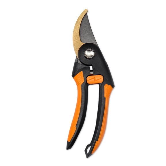 Pruning Shears for Gardening Professional Bypass Hand Pruner Stainless Steel Sharp Blade Garden Scissors Plant Flower Garden Clipper Orange 1 Pack