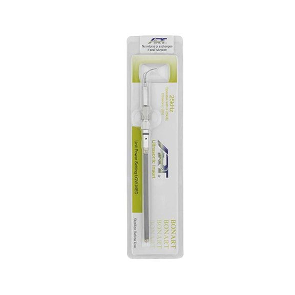 Pruvade Dental | P-100R, 25K Ultrasonic Insert | Left-Angled Slim Insert for Low to Medium Power Settings - Features External Water Flow and a Metal Collar