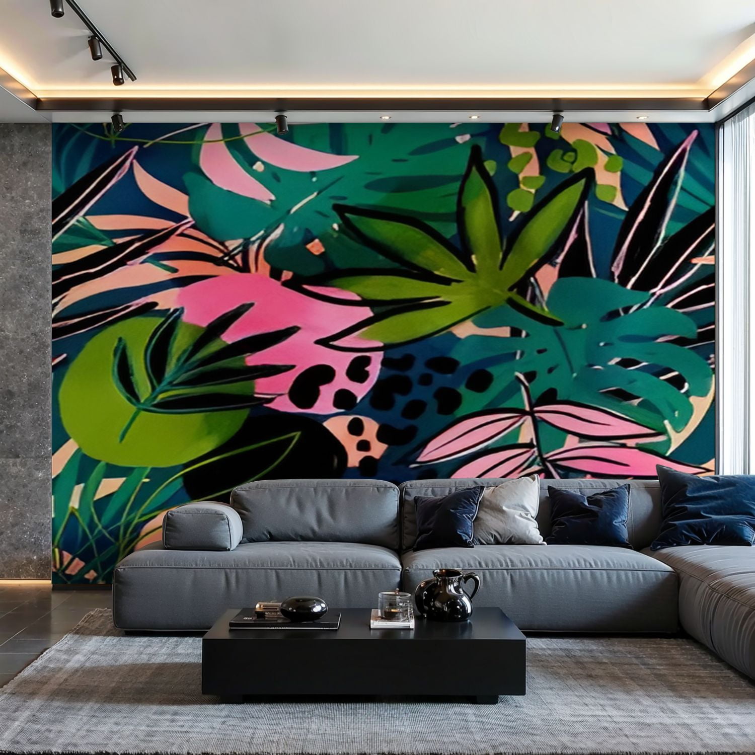 Prxcm Canvas Wall Mural Peel and Stick Large Wallpaper Abstract Hand ...
