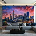 thumbnail image 1 of Prxcm Canvas Wall Mural Peel and Stick Large Wallpaper Atlanta Georgia Skyline Wall Art Decor for Living Room Bathroom Self Adhesive and Removable 69in x 98in, 1 of 2