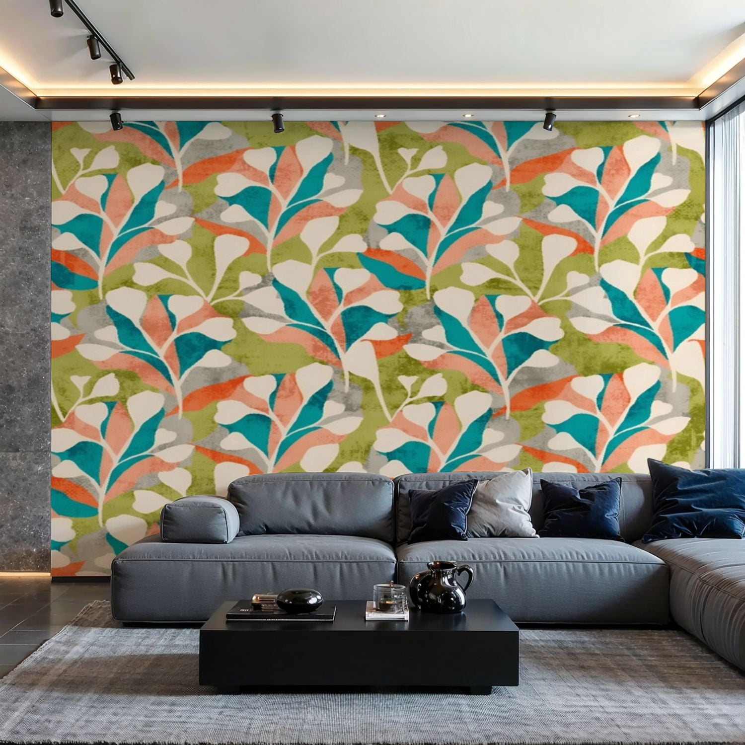 Prxcm Canvas Wall Mural Peel and Stick Large Wallpaper Colorful tie dye ...