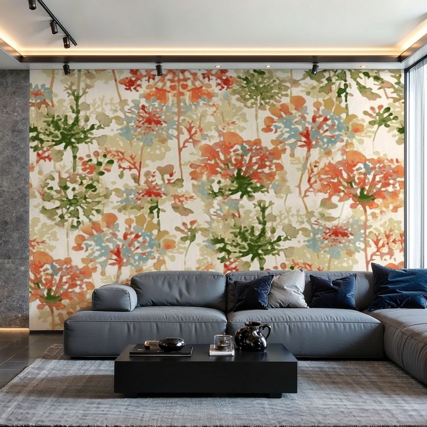 Prxcm Canvas Wall Mural Peel and Stick Large Wallpaper Colorful tie dye ...