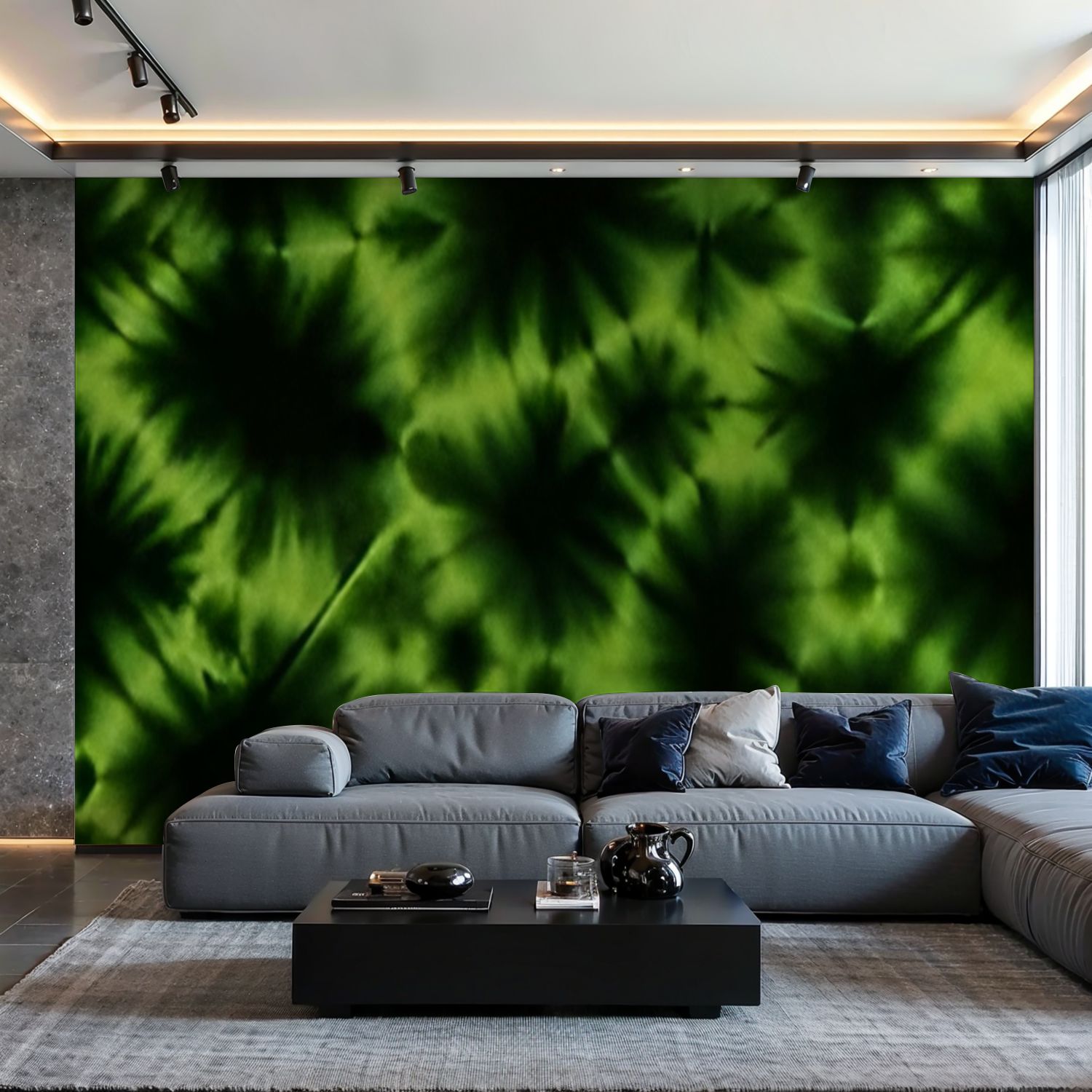 Prxcm Canvas Wall Mural Peel and Stick Large Wallpaper Dye Pattern Ink ...