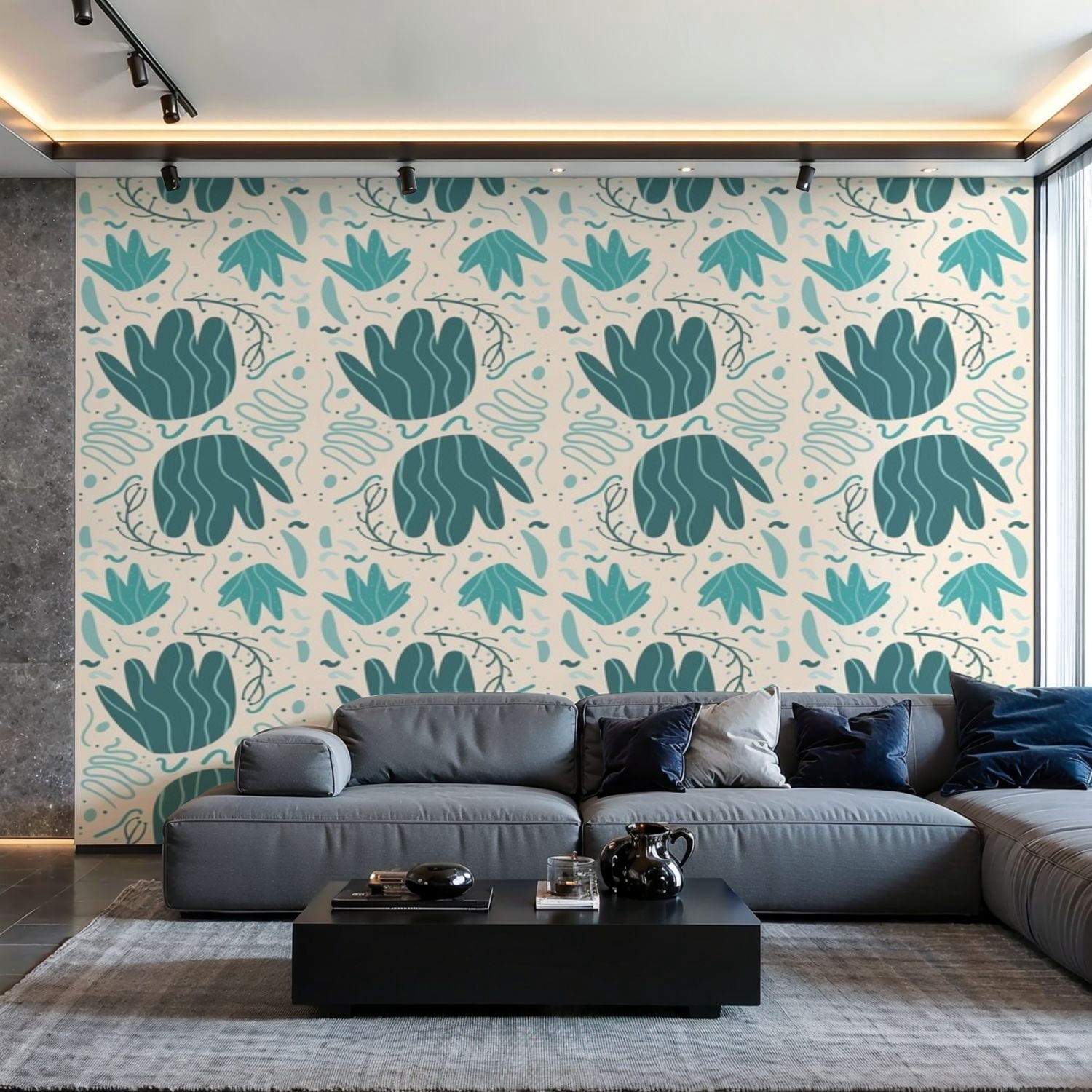 Prxcm Canvas Wall Mural Peel and Stick Large Wallpaper Florwers ...