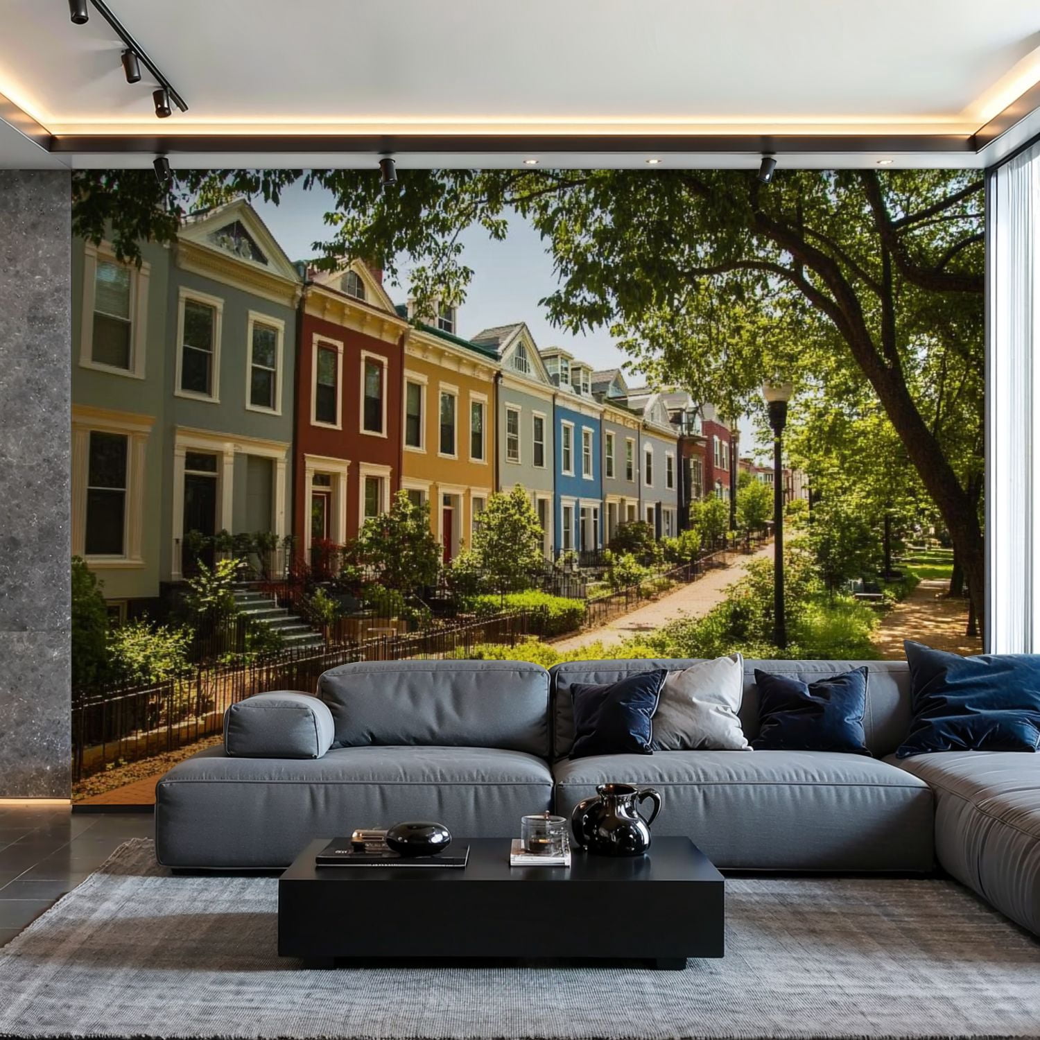 Prxcm Canvas Wall Mural Peel and Stick Large Wallpaper Hill historic ...