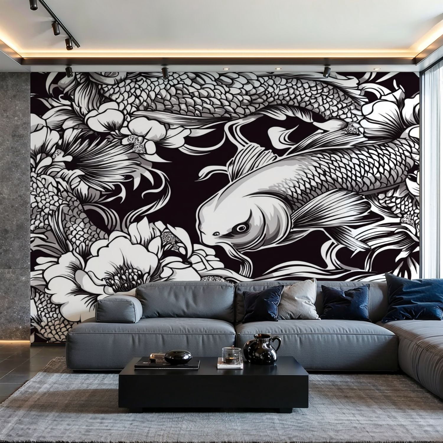 Prxcm Canvas Wall Mural Peel and Stick Large Wallpaper Japanese theme ...