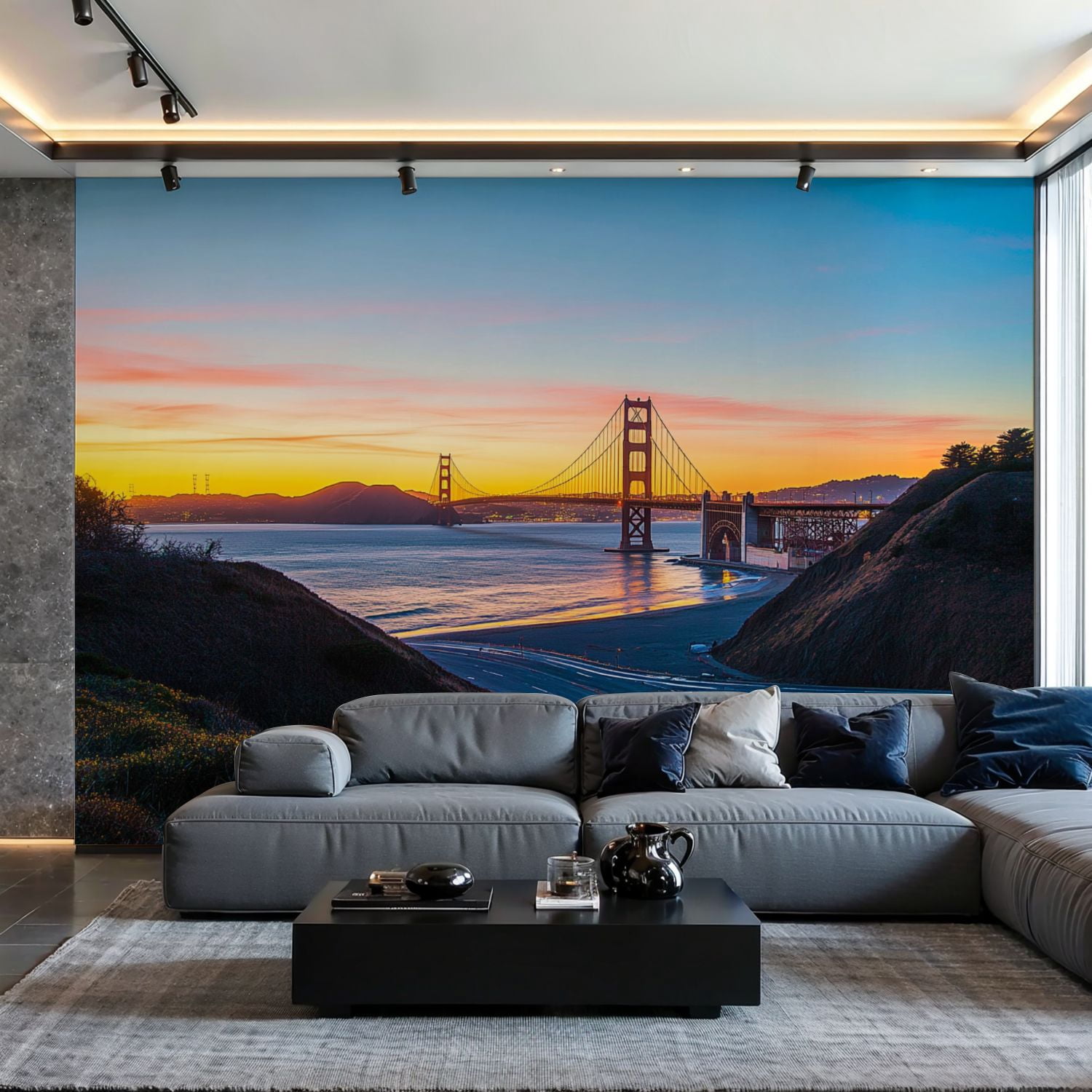 Prxcm Canvas Wall Mural Peel and Stick Large Wallpaper San Francisco ...