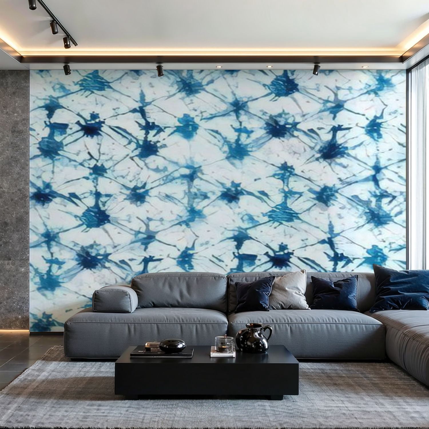 Prxcm Canvas Wall Mural Peel and Stick Large Wallpaper Seamless tie dye ...